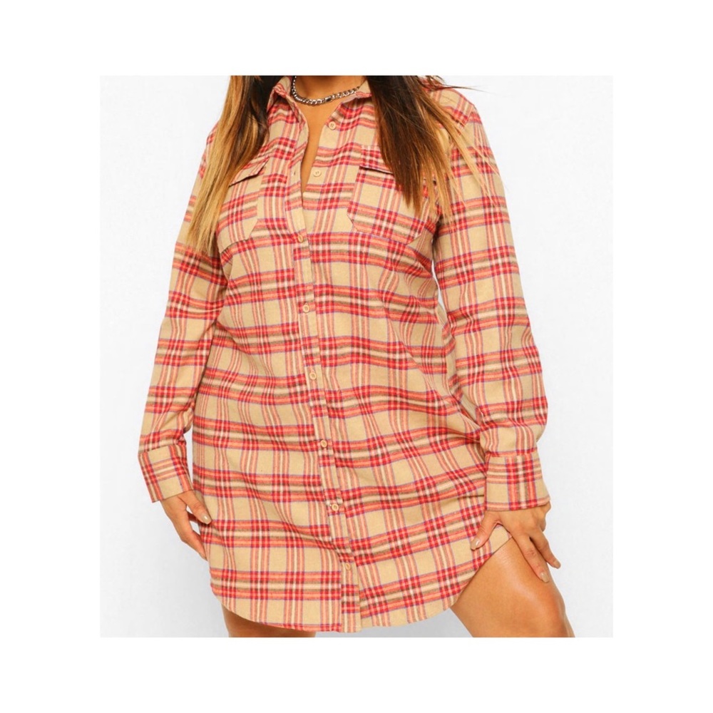 Boyfriend Flannel Shirt Dress